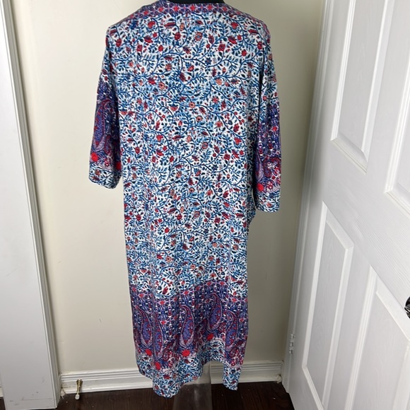 Revamped Boho Parsley Maxi Slit Kimono Duster Size Medium - Picture 5 of 14